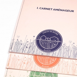 Carnet de dessin couverture letterpress, reliure à couture apparente –  Letterpress de Paris